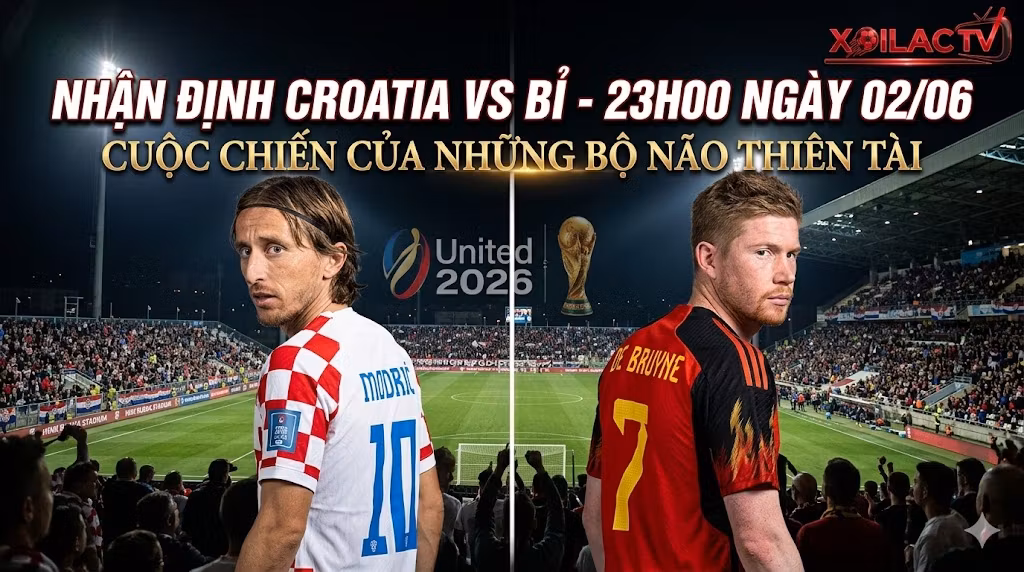 Nhận định Croatia vs Bỉ (23h00, Ngày 2/6/2026): Thử Nghiệm Tối Hạn Trước Thềm World Cup
